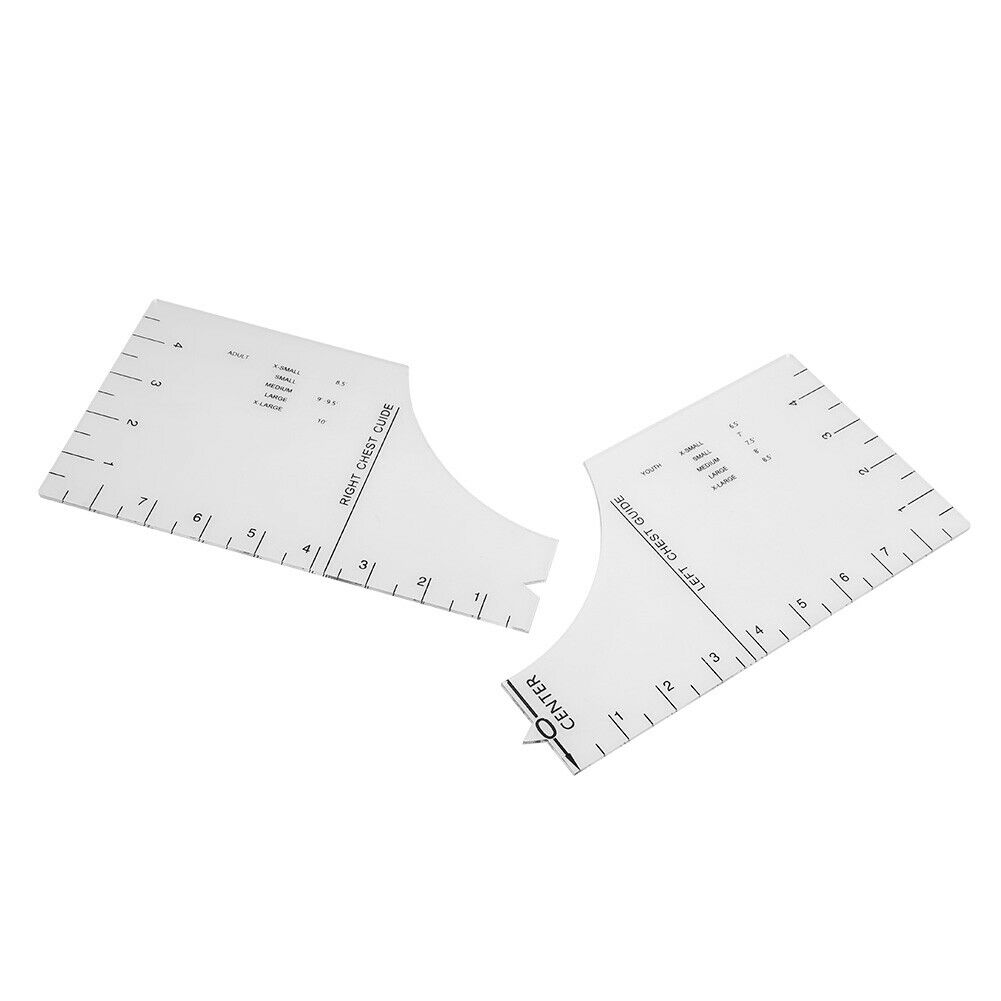DIY Drawing Sewing Alignment Patchwork T-Shirt Ruler Centering Guide Ruler @