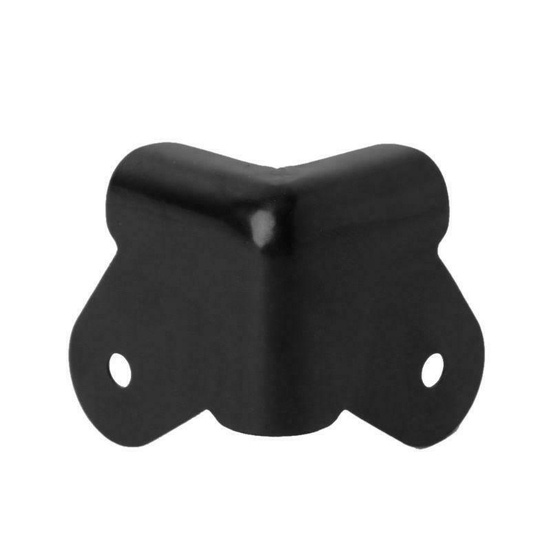 4PCS Speaker Corners Metal Angle Rounded Protector Guitar Amplifier Stage Black