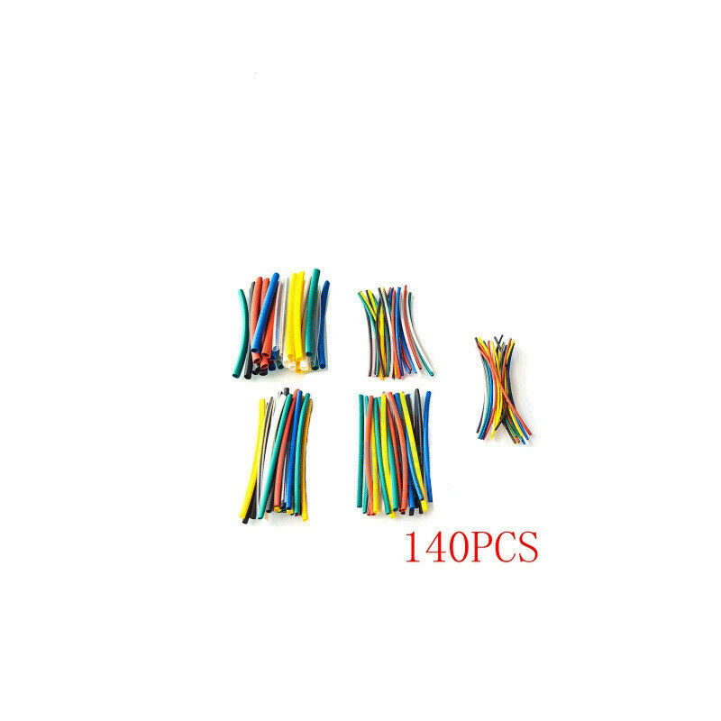 140Pcs 5 Sizes 2:1 Heat Shrinkable Tubing Casing Winding Line Classification