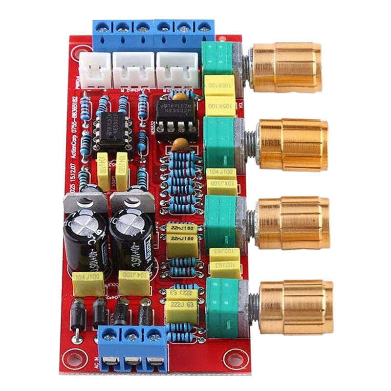 HiFi Preamp NE5532 Pre-Amplifier Volume Tone Control Board Kits AC 12V OP-AMP M4