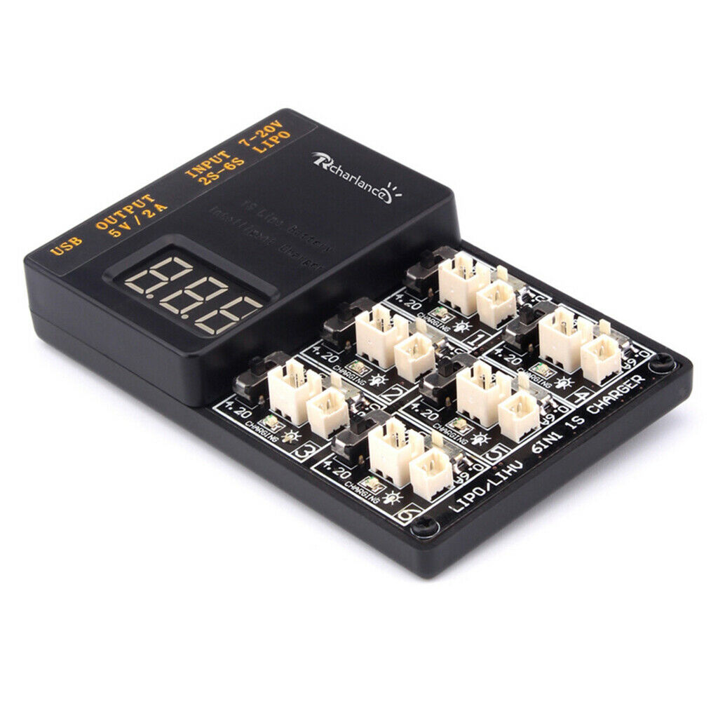 6 IN 1_1S Lipo LiHV Charger Chargering Board XT60 12A3V Battery Charging