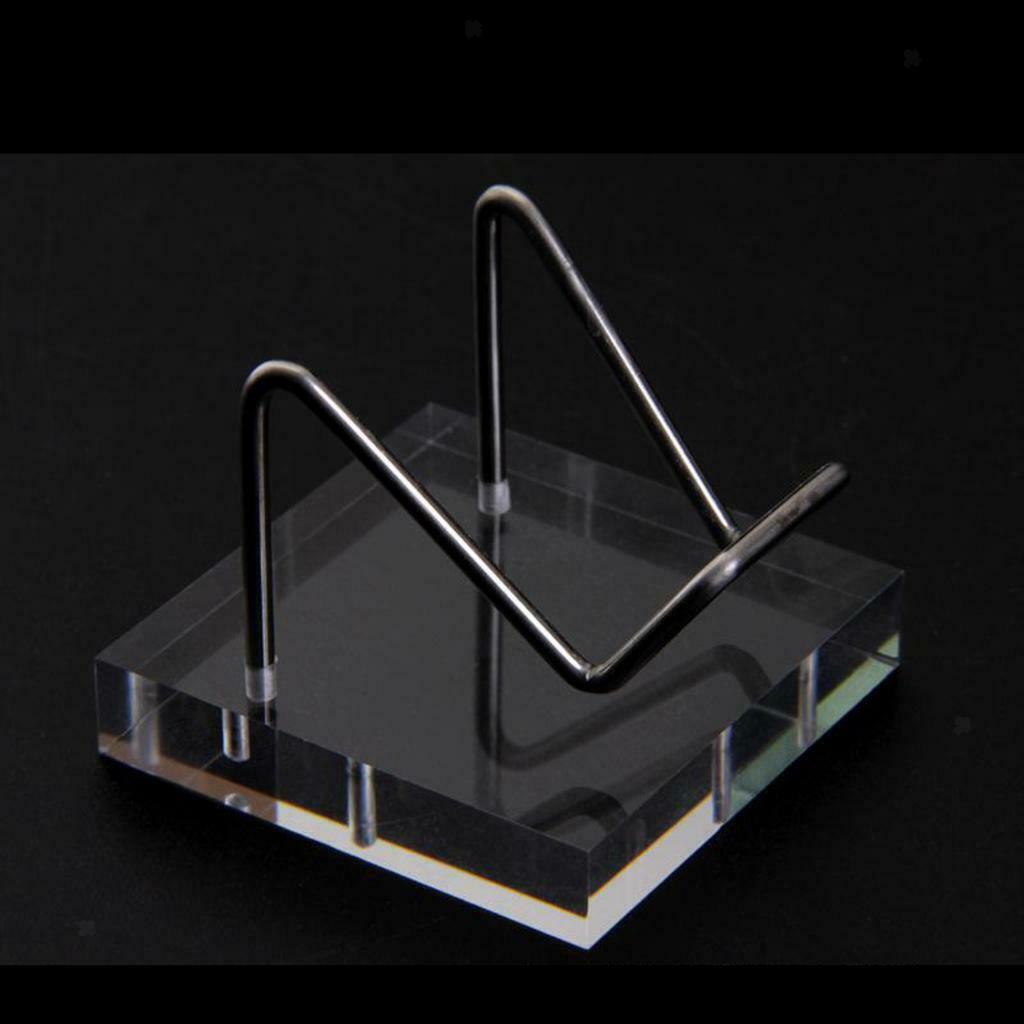 Clear Acrylic Display Stand Crystal Cluster Mineral Specimens Rocks Holder Rack