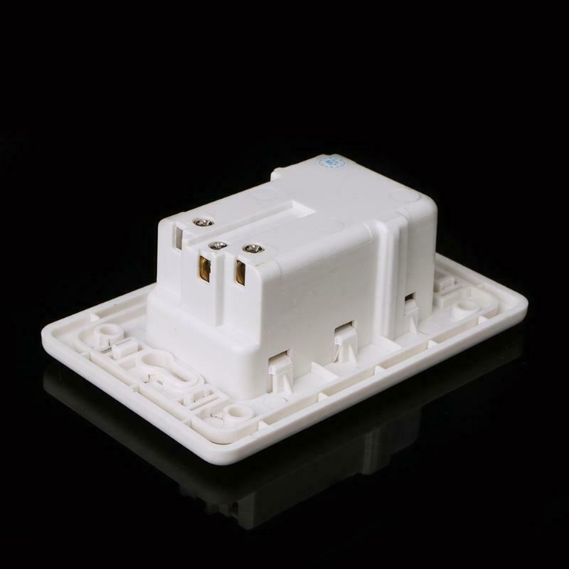 15A WallDouble Standard Power Socket Adapter Dual Ports USB Charger Panel 5V