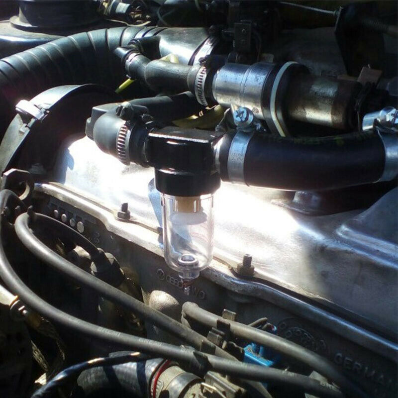 New Engine Oil separator Catch Can Reservoir Tank W/ Breather Filter Baff.l8