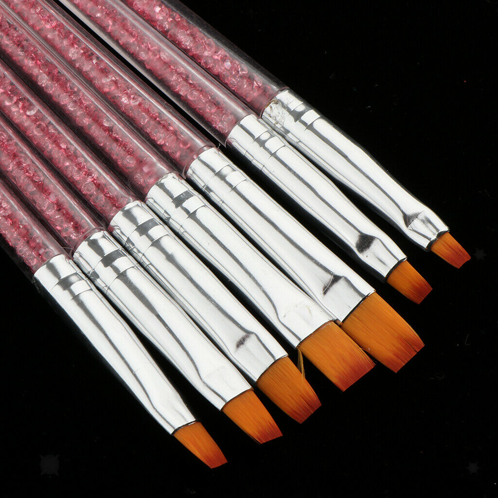 7-piece nail brush set for UV gel and acrylic fingernails nail art -