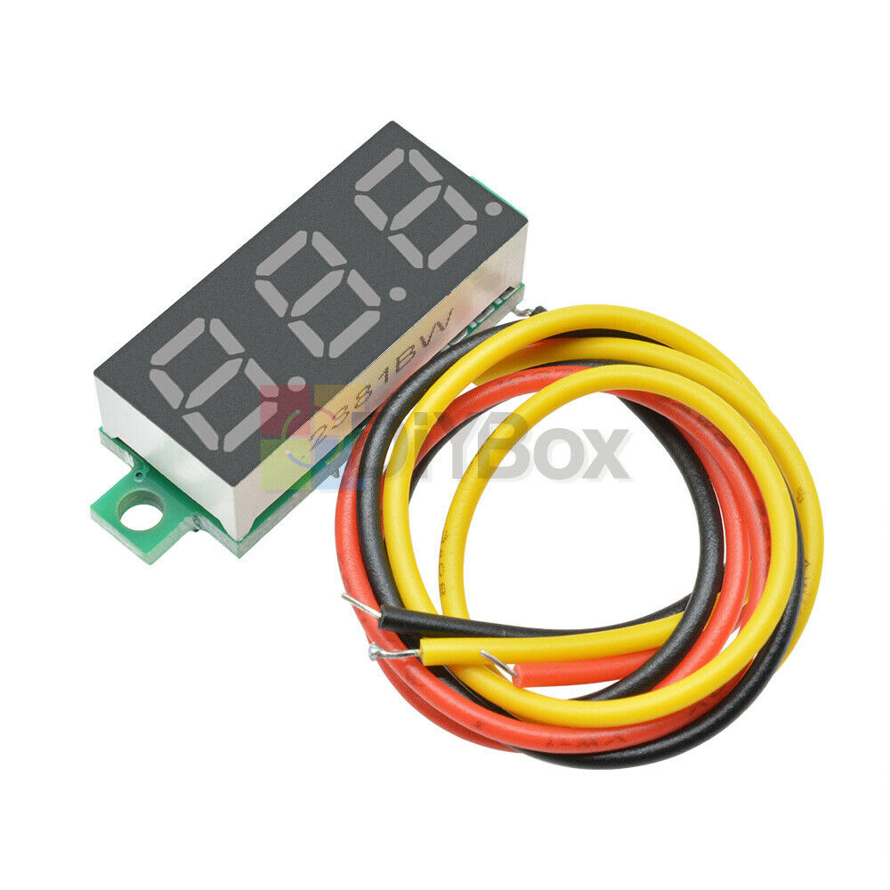 0.28inch Green LED DC 0-100V Voltmeter 3 Wire Digital Display Voltage Volt Meter