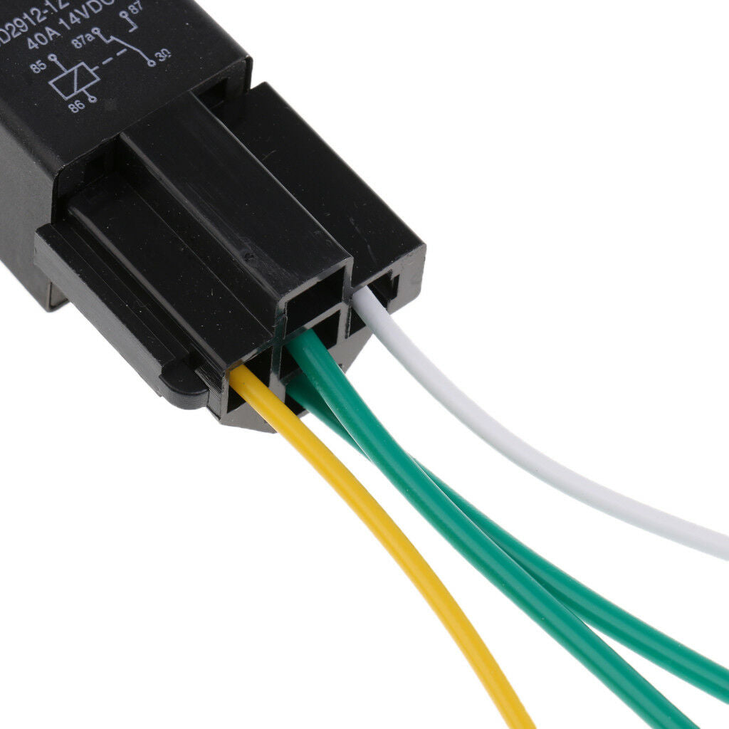 Car Vehicle 12V Volt 40A AMP Relay & Socket SPDT 4Pin 4Wire Normally Closed