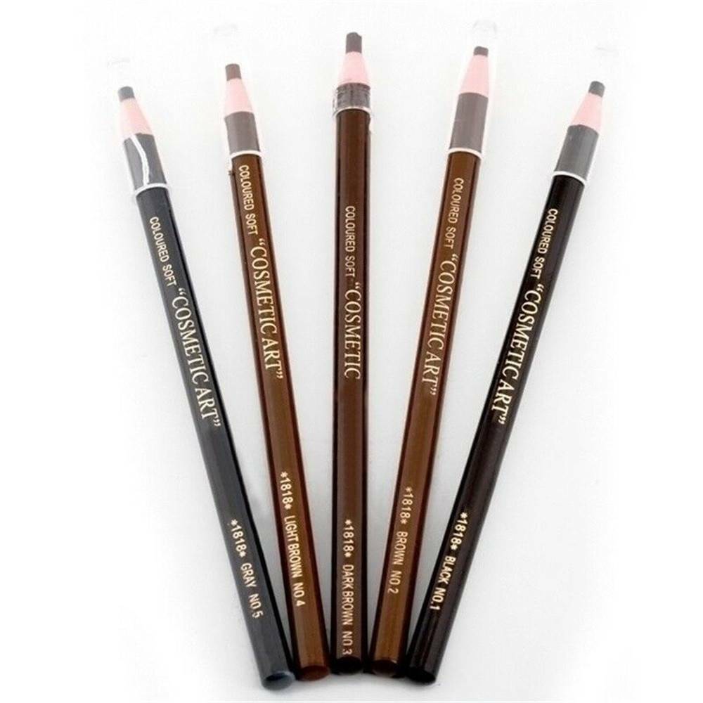 4*/Set Eyebrow Pencil Microblading Outlining Marking Pen Brow Liner Peel-Off Kit