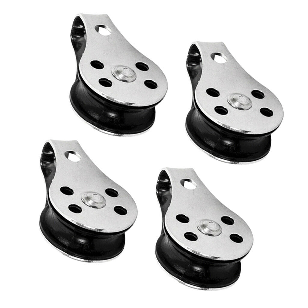 4pcs New Marine Grade Stainless Steel Pulley For Kayak Canoe Boat Fishing