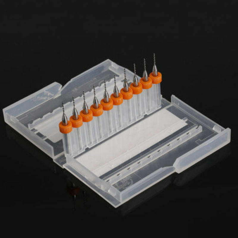 10pcs Print PCB Circuit 0.8mm Micro Drill Bits Board Carbide Engraving Tool