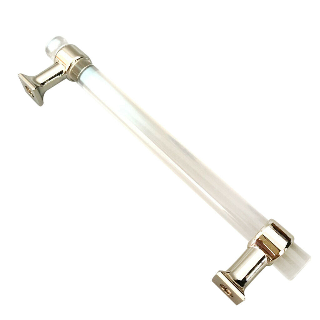 Acrylic Stick Glass Door Pull Handle Cupboard Cabinet Furniture Knobs 128mm