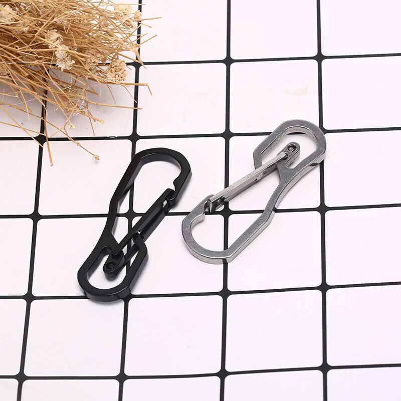 Stainless Steel Climbing Carabiner Key Chain Clip Hook Buckle Keychain Outdoo NC