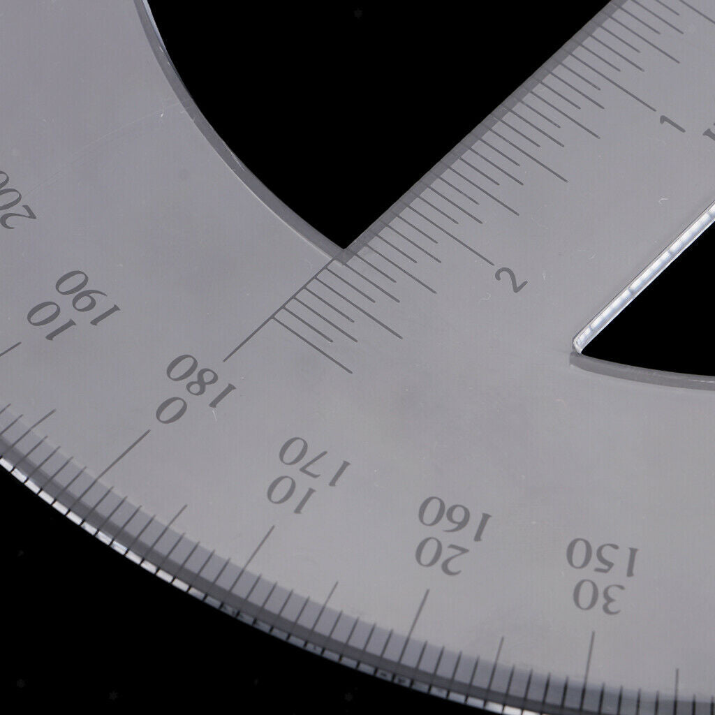 Protractor 360 Degree Acrylic Stationery Drawing Rule Circular Trigonometry 360