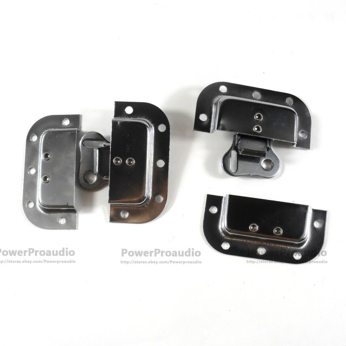 4 x  Chrome Small Butterfly Latches (Split Dish,Padlock) For ATA Road Cases