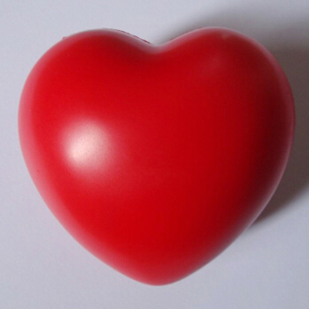 Heart Shaped Stress Relief Squeeze Soft Foam Ball Hand Wrist Exercise Baby Ba.DD