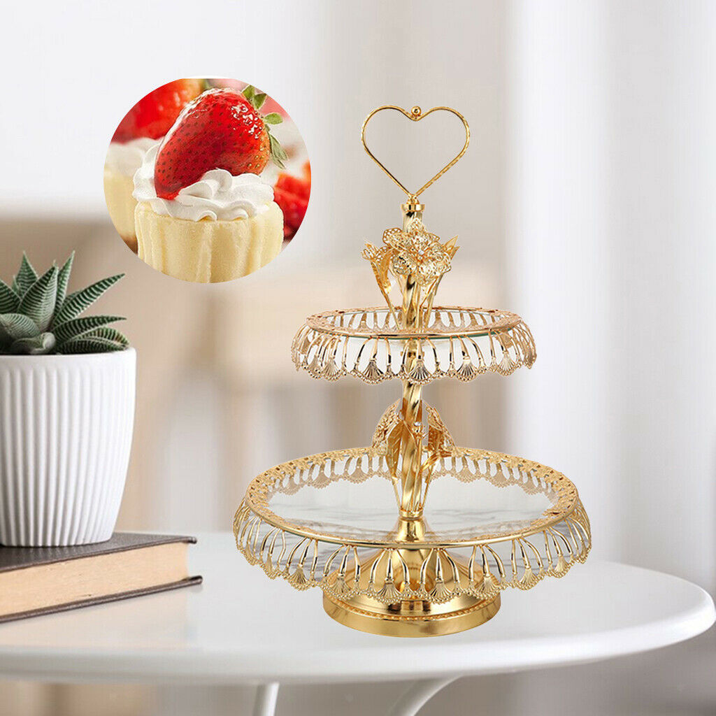 Luxury 2 Layer European Fruit Tray Snack Serving Bowl Dry Fruit Tray Display