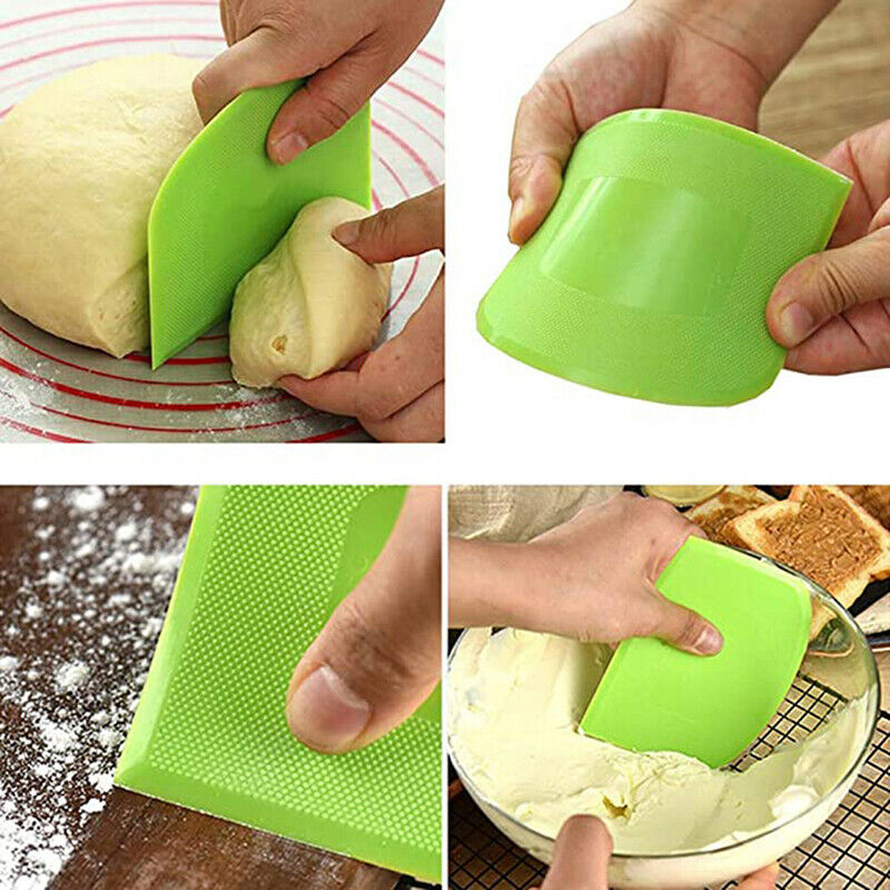 2 Pcs Dough Scraper Bowl Scraper Kitchen Supplies Baking Tools Cutter Bre.l8