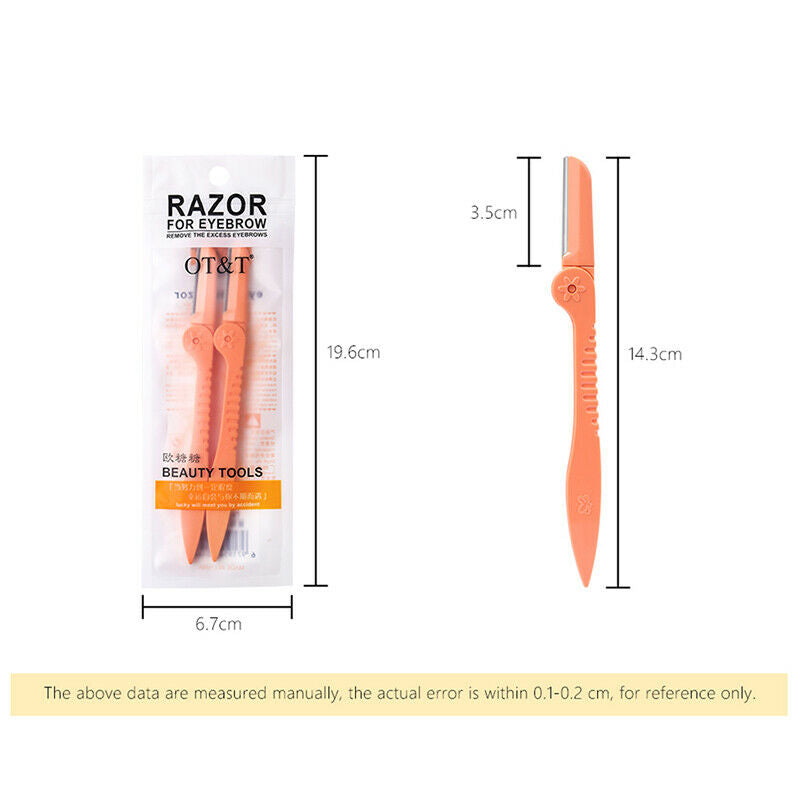 2pcs Eyebrow Shaver Trimmer Shaper Portable Facial Hair Remover Eyebrow R.l8