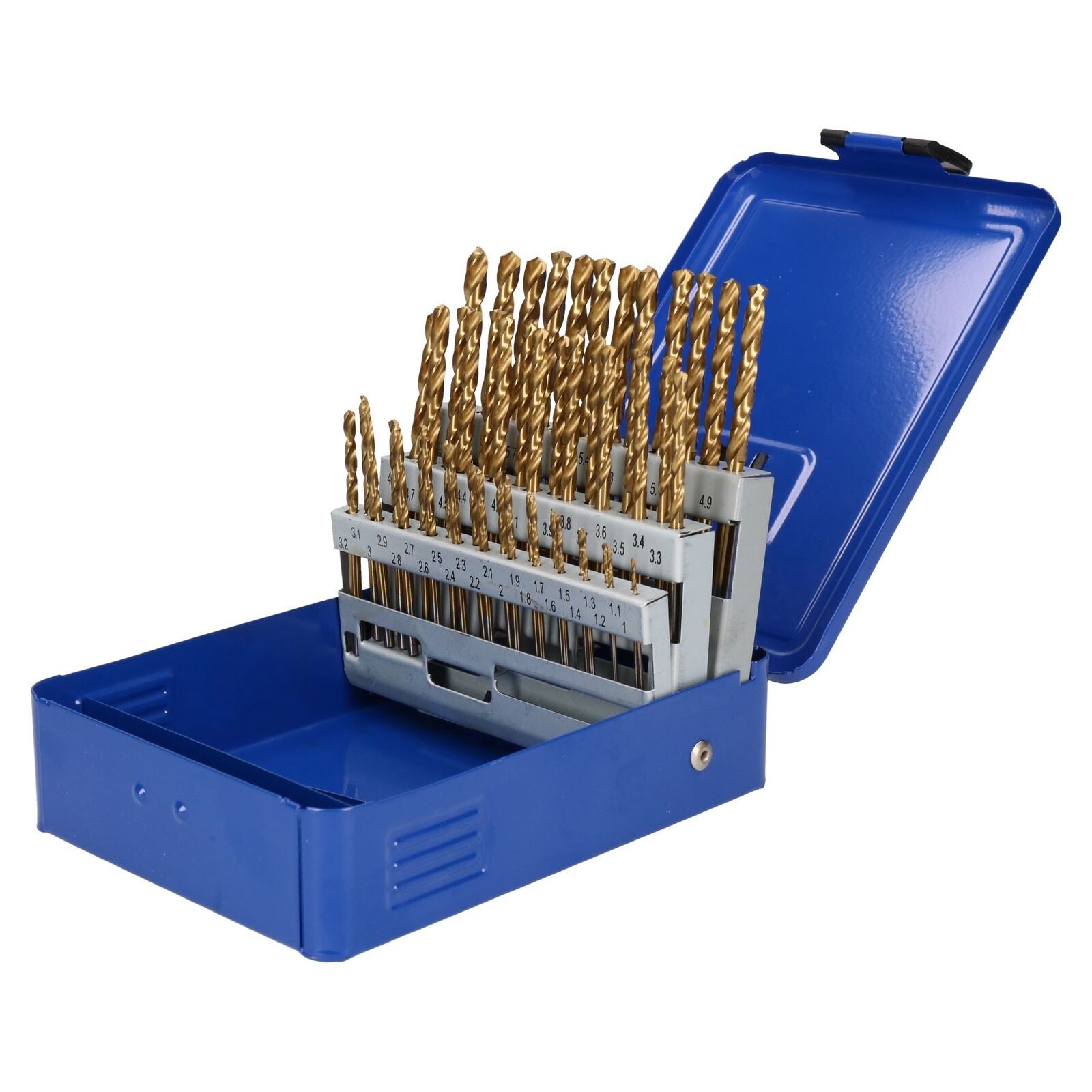 51pc Engineers Fractional Drill Bit Set HSS Hardened 1-6mm in 0.1mm Increments