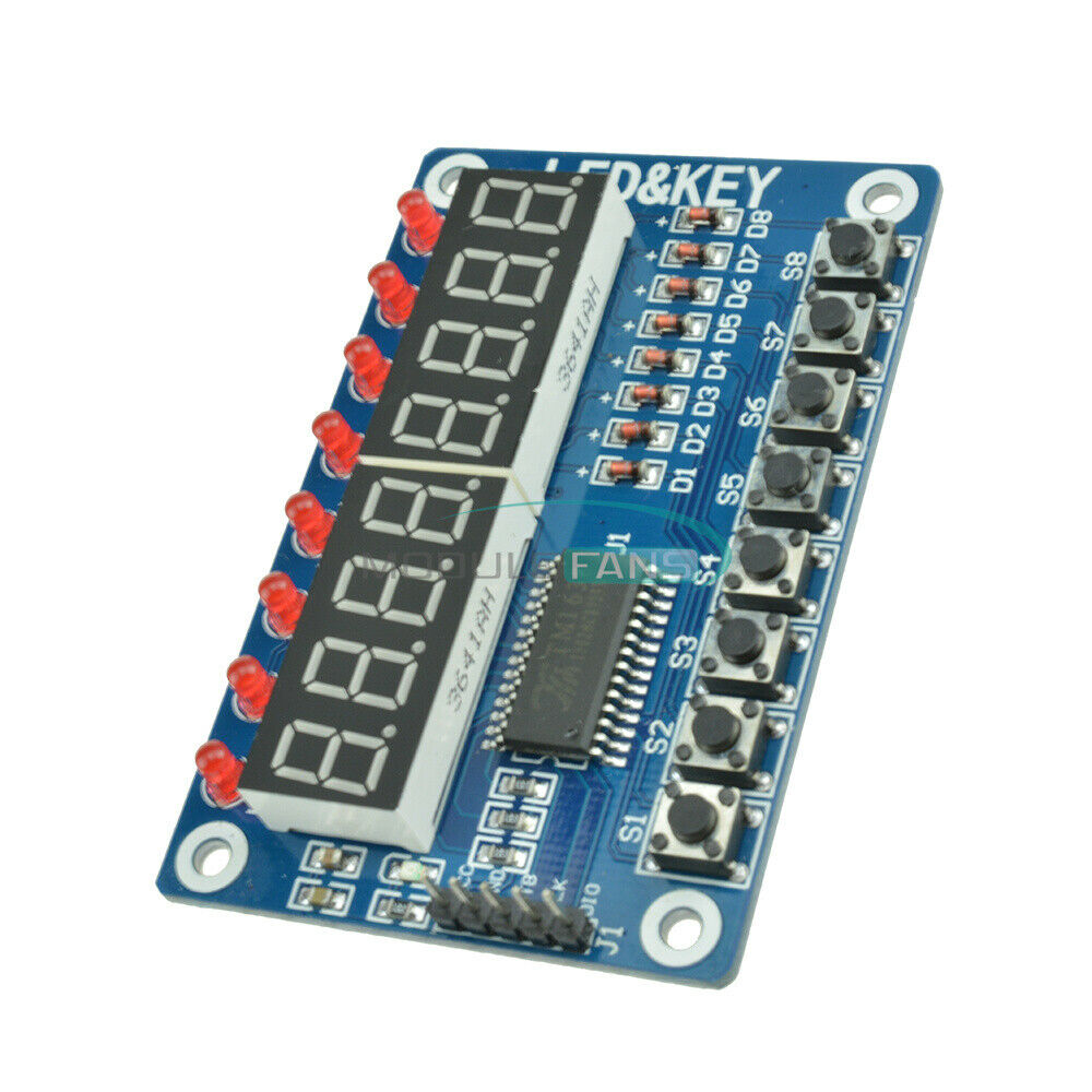 5PCS Digital 8-Bit LED Tube 8 KeyS TM1638 Display module for AVR Arduino ARM