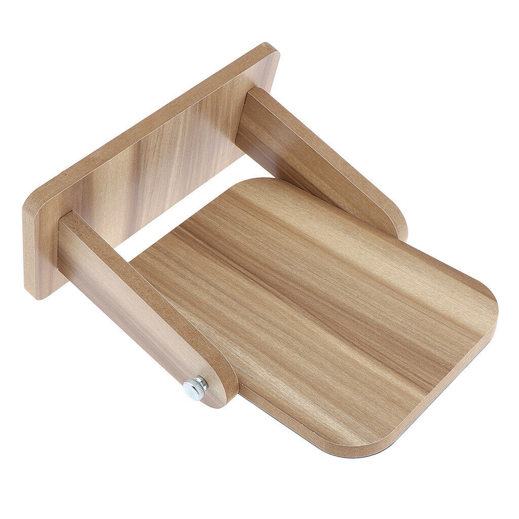 2 Size Retro Cosmetic Tabletop Makeup Mirror with Wood Base Travel 18x13 cm
