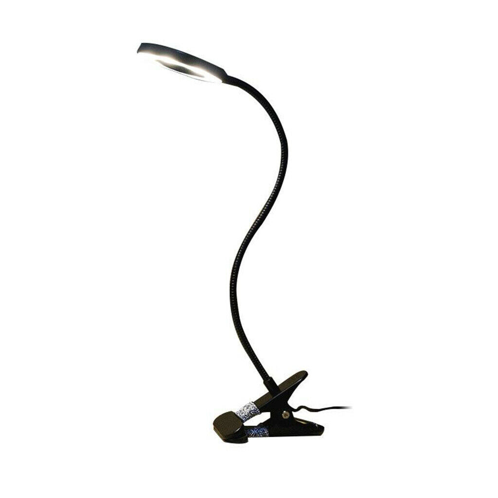 Flexible Clip On Desk Lamp Beside Bed Desk Table Reading Light Night Light