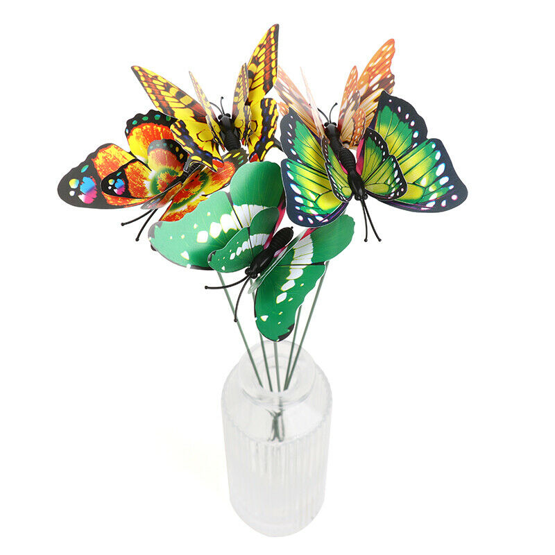 Bunch of Butterflies Double layer Stakes Flower Pots Garden Yard Planter .l8