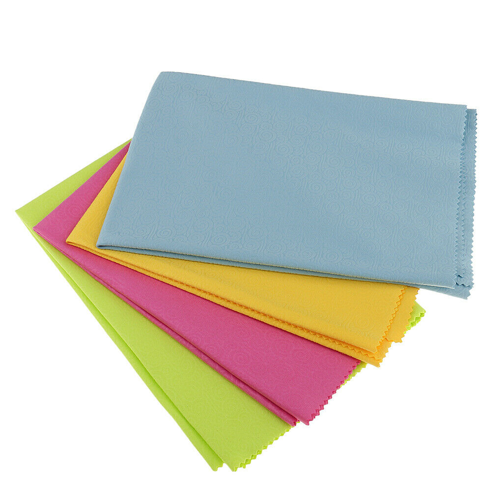 Large 4-Pack Microfiber Cleaning Cloths For Eyeglasses, Camera Lens, Cell