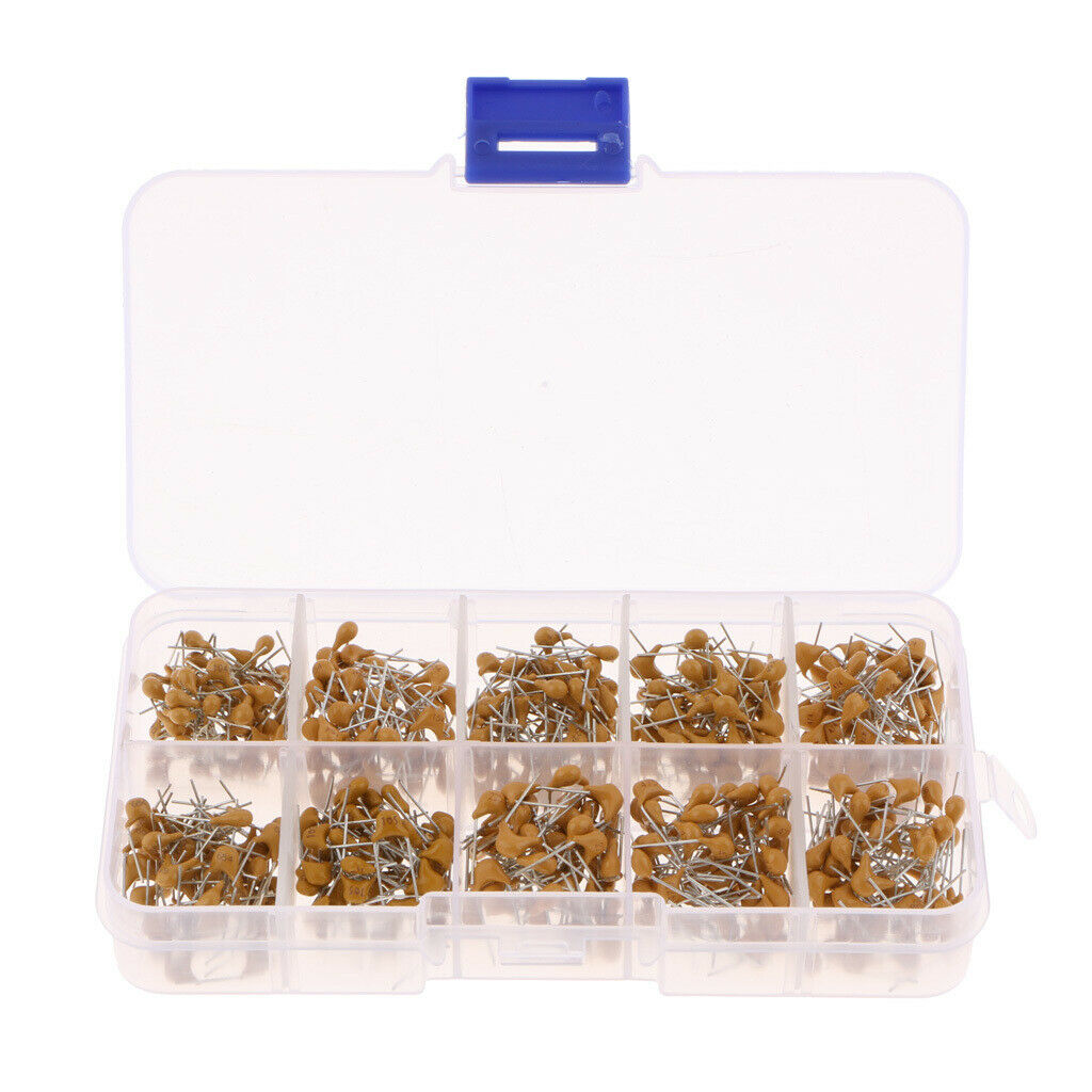 500 Pieces Assortment Kits Monolithic Electronic Ceramic Capacitors 0.1uF ~ 10uF