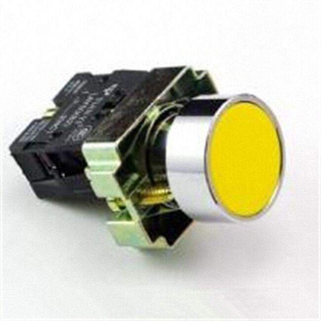 2Pcs Normally Open Push Button Switch Yellow Sign [M1]