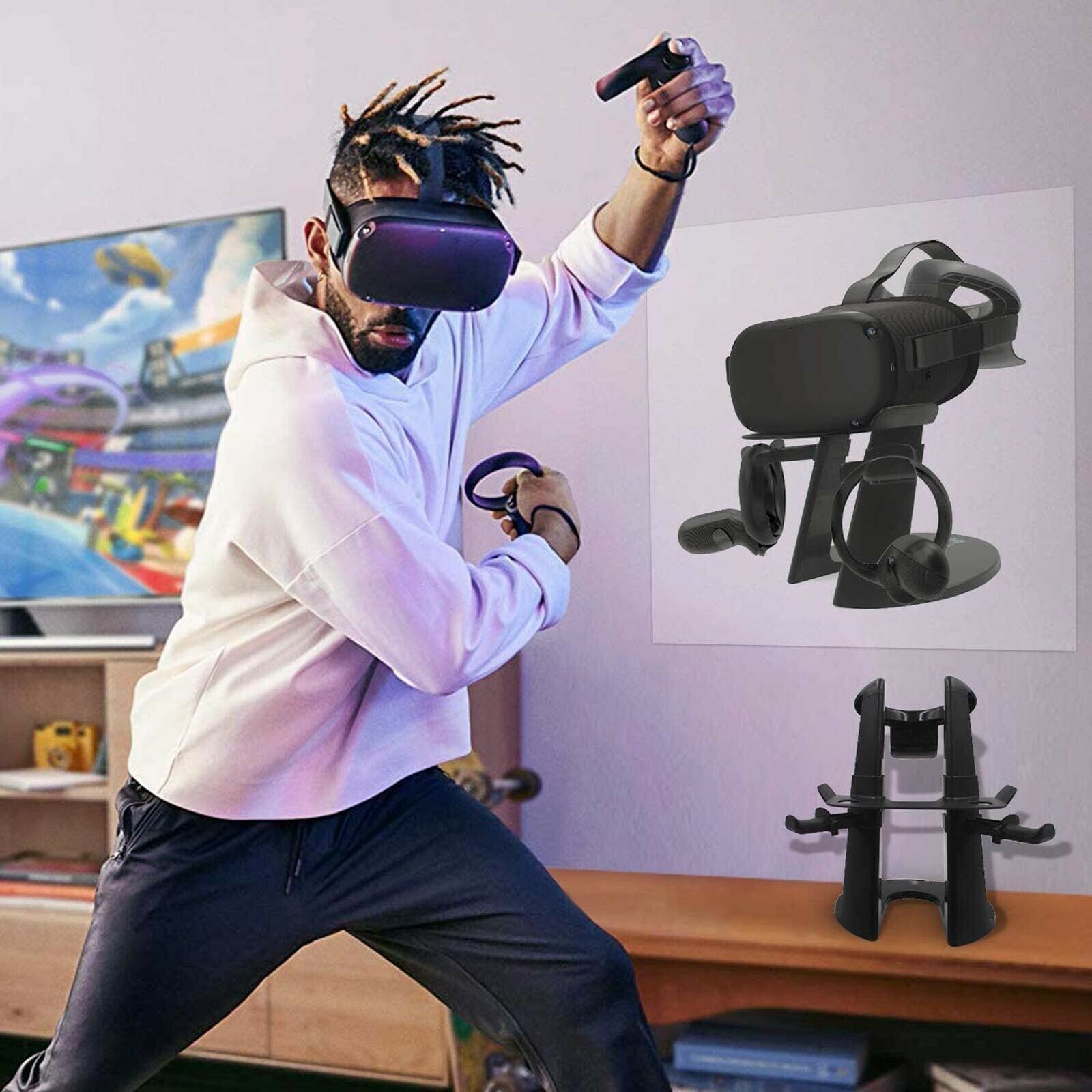 Display Holder for VR Headset Stand for  Quest Stable Base Easy to Use