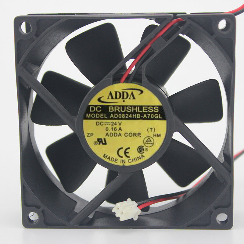 For ADDA AD0824HB-A70GL DC24V 0.16A double ball cooling fan