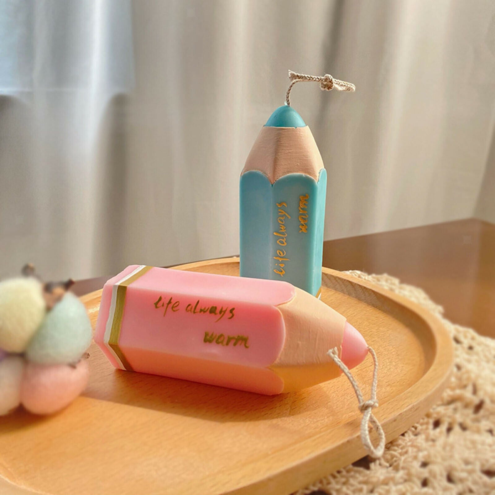 Silicone Pencil Candle Candle Mold Wax Mould Crafts Casting Epoxy Molds