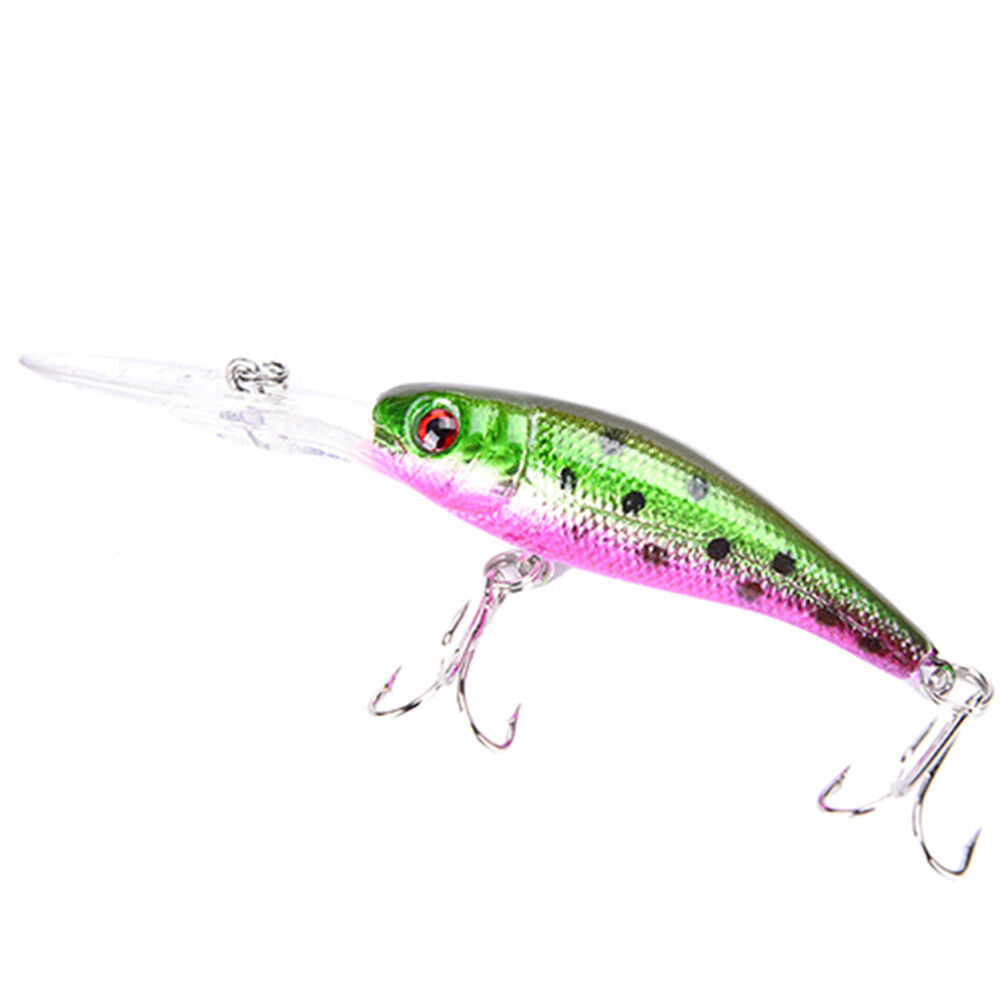 Bulk 7Pcs Floating Minnow Fishing Lures Deep Diving Murray Cod Barra Bream C Lt