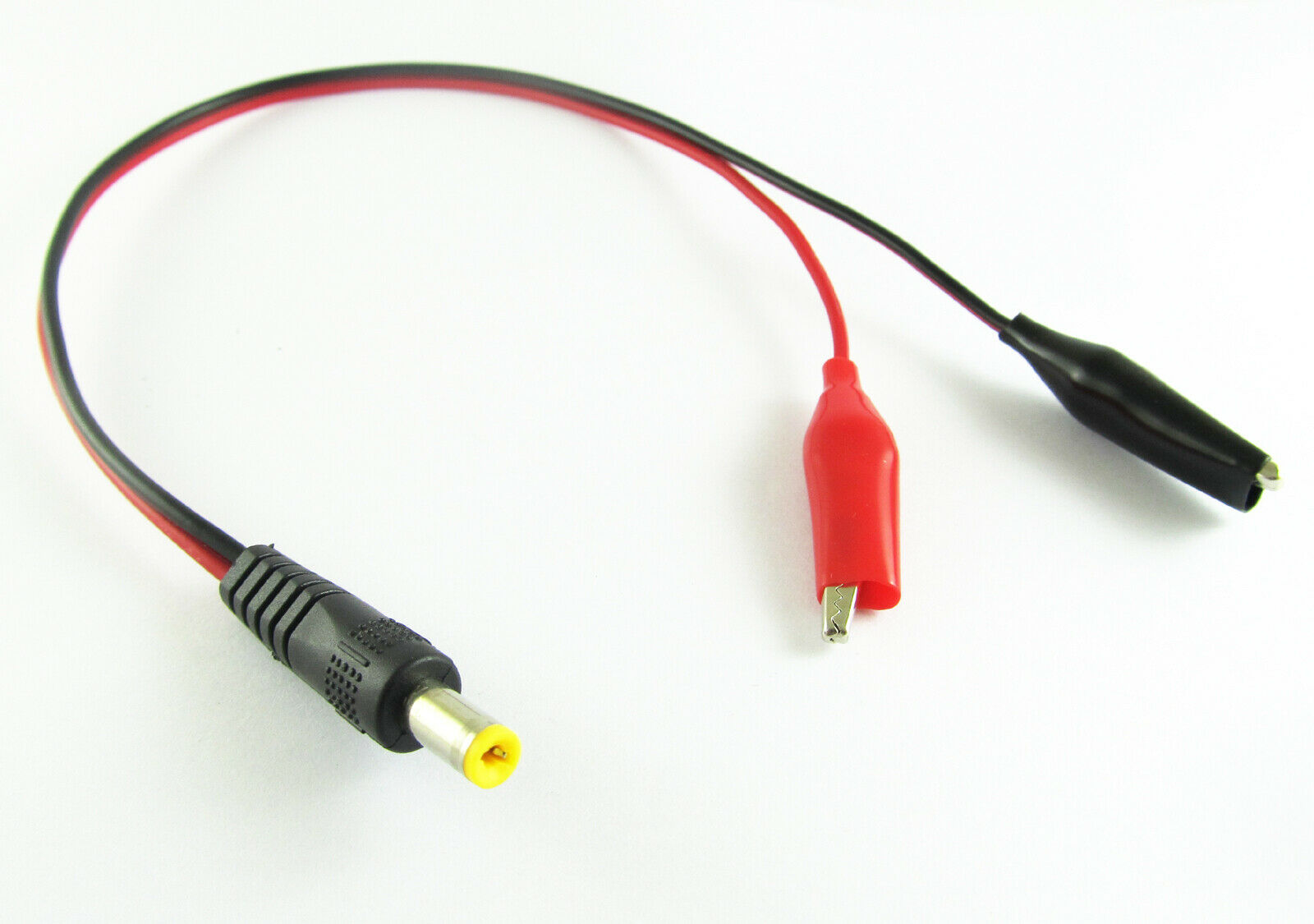 10 pcs 5.5 x 2.1mm DC Power Male Plug to Dual Alligator Clip Test CCTV Cable