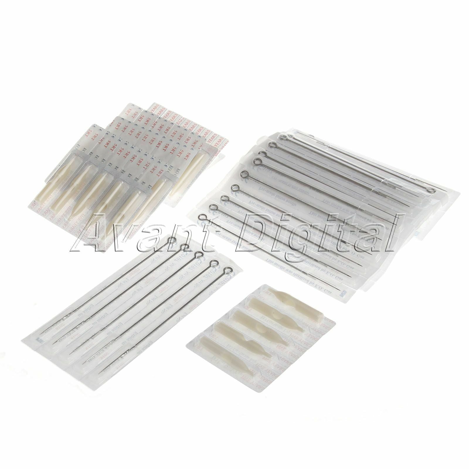 100pcs Mixed Assorted Sterile Tattoo Needles Round Liner  Plastic Tubes 5RL+5RT