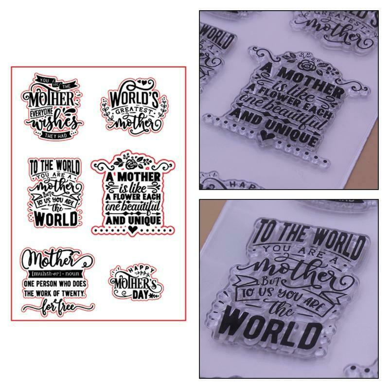 Mother's Day Silicone Clear Seal Stamp DIY Scrapbooking Embossing Photo Album