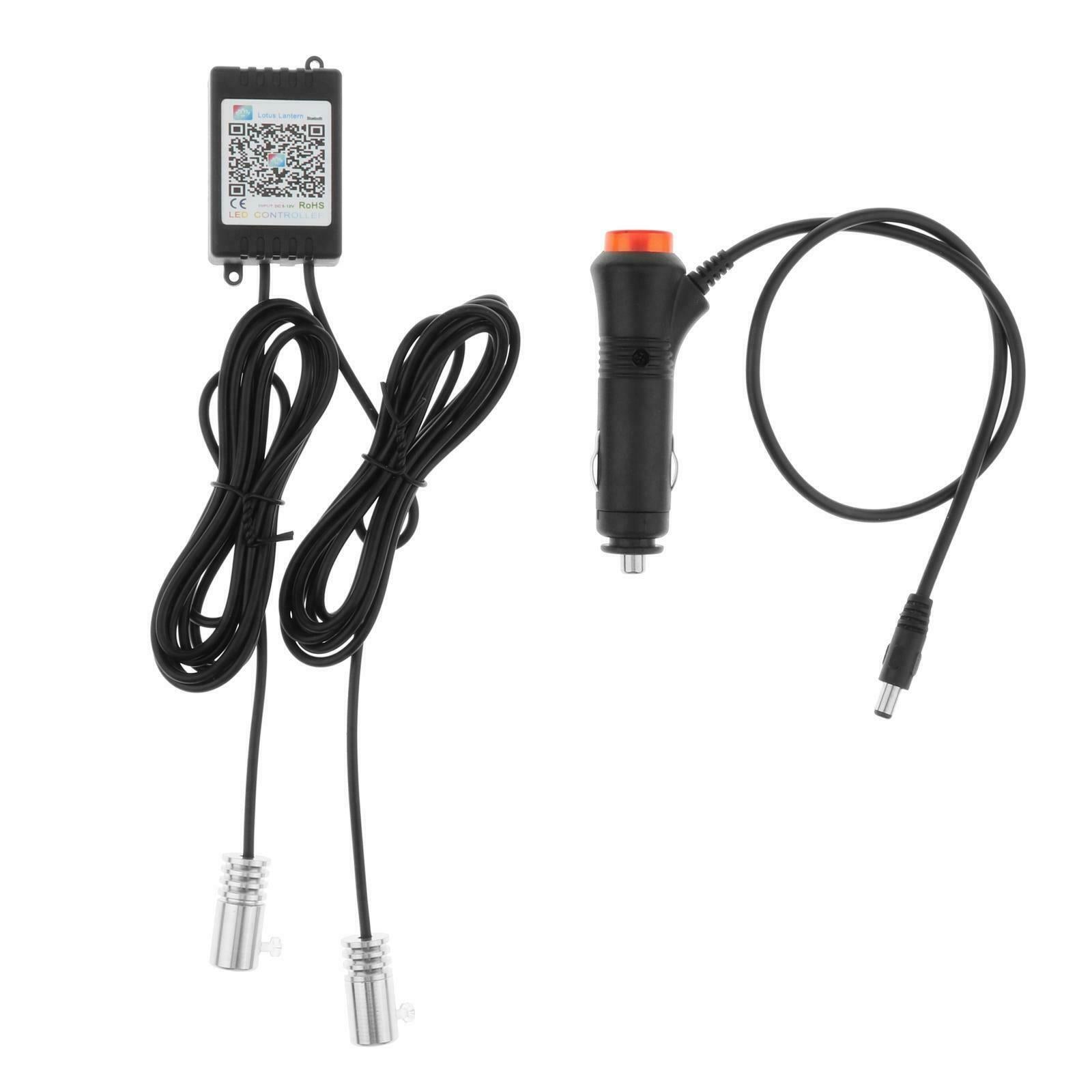 LED RGB Music Control Car Interior Lamp Atmosphere Lights Strip  2 in 1 4M