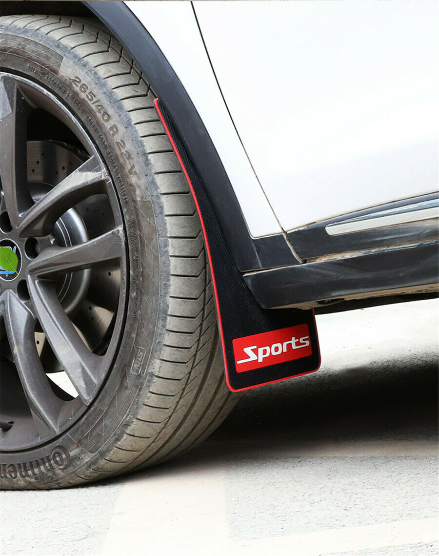 2PCS Sport Styling Mud Flaps Splash Guards Fender Mudflaps Soft Rubber Black