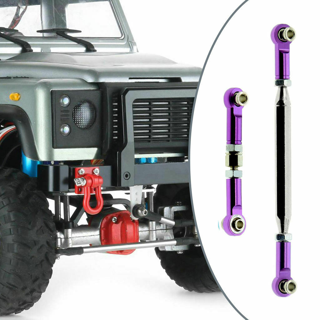Metal Steering Rod Tie Links for MN D90 99S 4WD Vehicle Crawler DIY Parts Purple