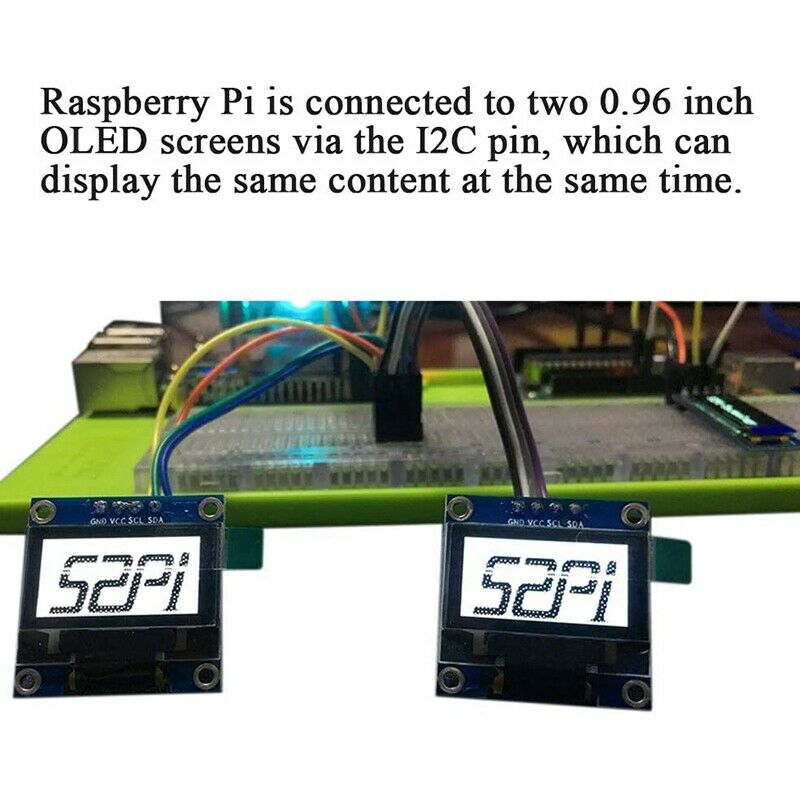 2Pcs 0.96Inch OLED Module 12864 128X64 White SSD1306 Driver IIC Serial DisplayS2