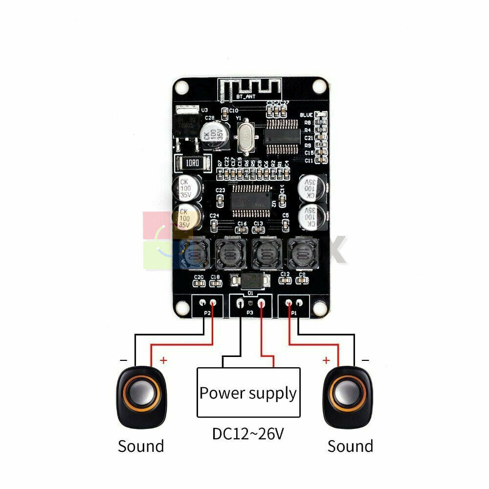 TPA3110 VHM-313 Dual Channel 2x15W Bluetooth Audio Power Amplifier Board Module