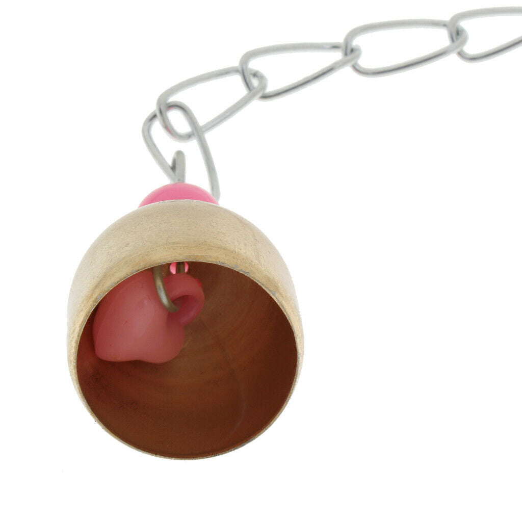 Pet Bird Parrots Cage Hanging Chew Bite Scratch 3 Ring Bell