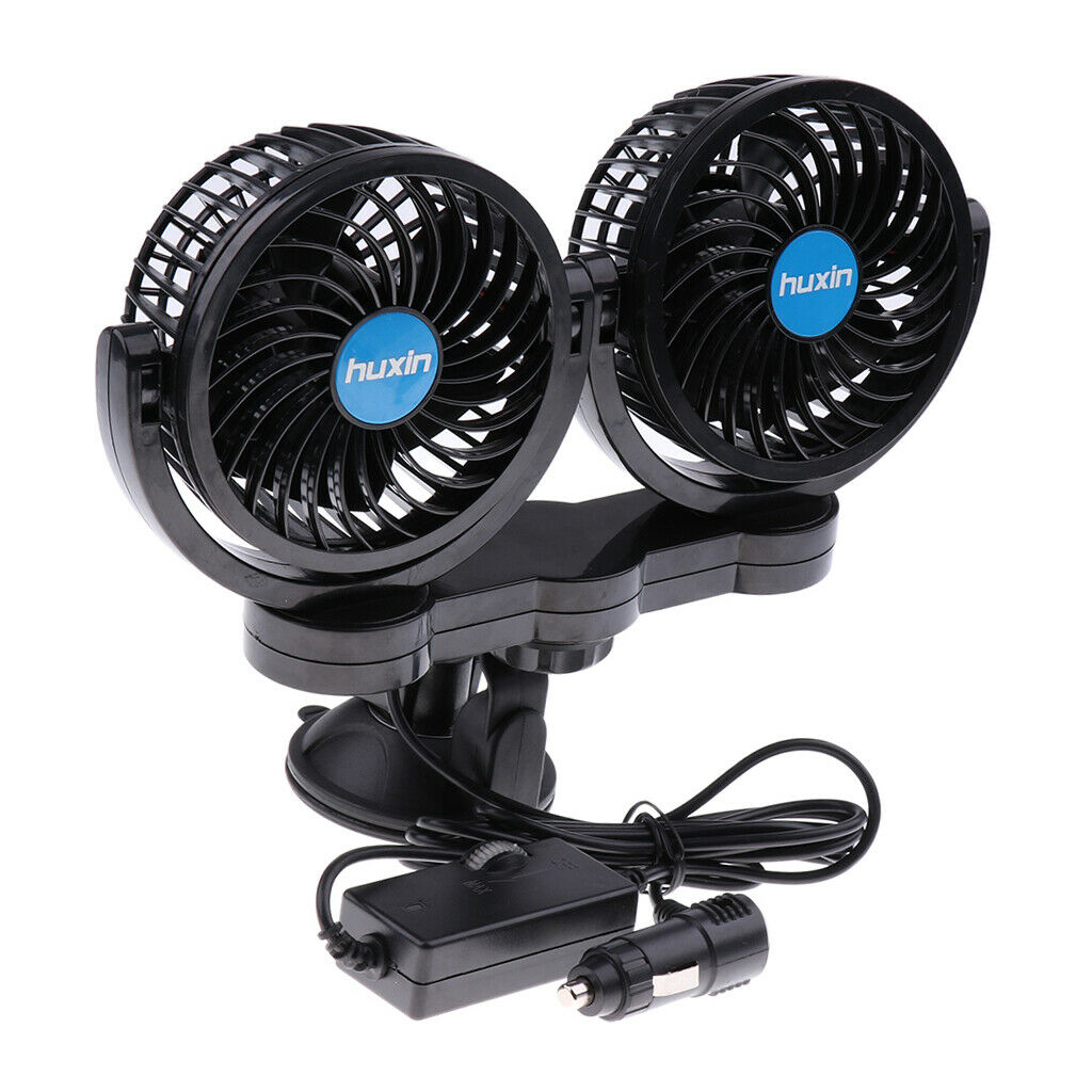 4.5inch 12V 360 Rotating adjustment Dual Head Car Auto Cooling Air Fan