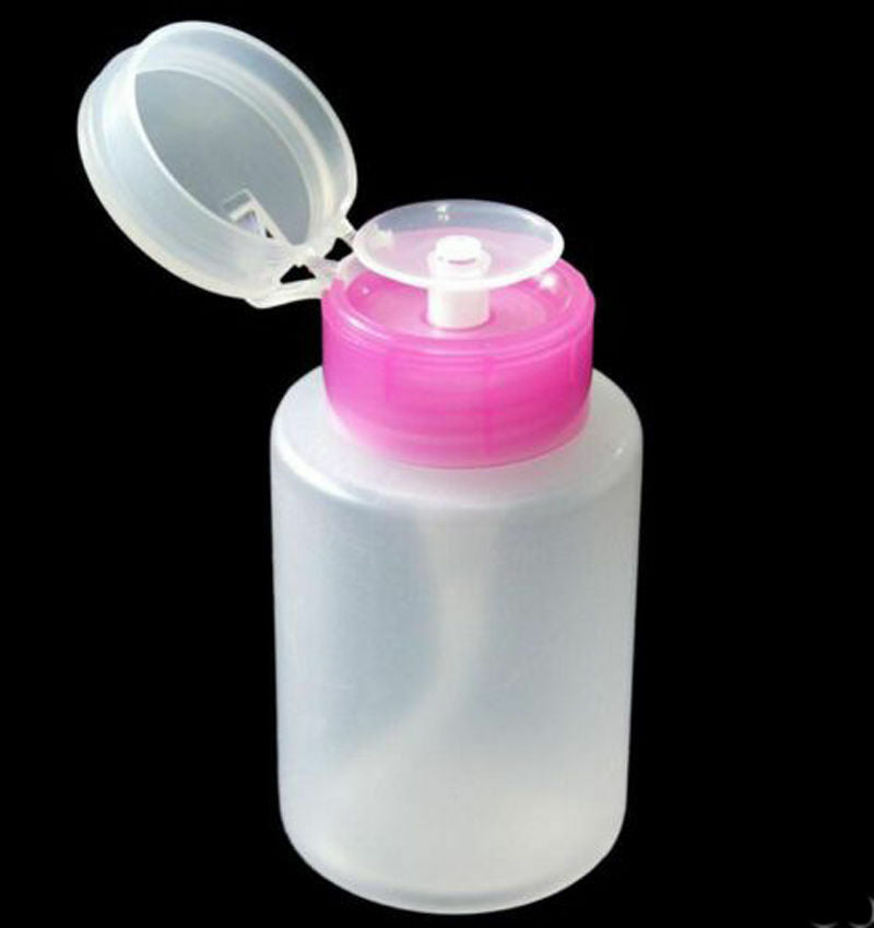 Pink 150ML Empty Pump Dispenser Bottle Nail Art UV Polish Remover Acrylic
