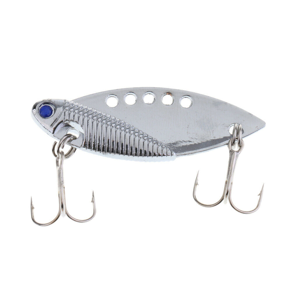 3Pcs VIB Metal Fishing Lure Crankbait 5cm/10g Bass Baits Hook Spoon Wobbler