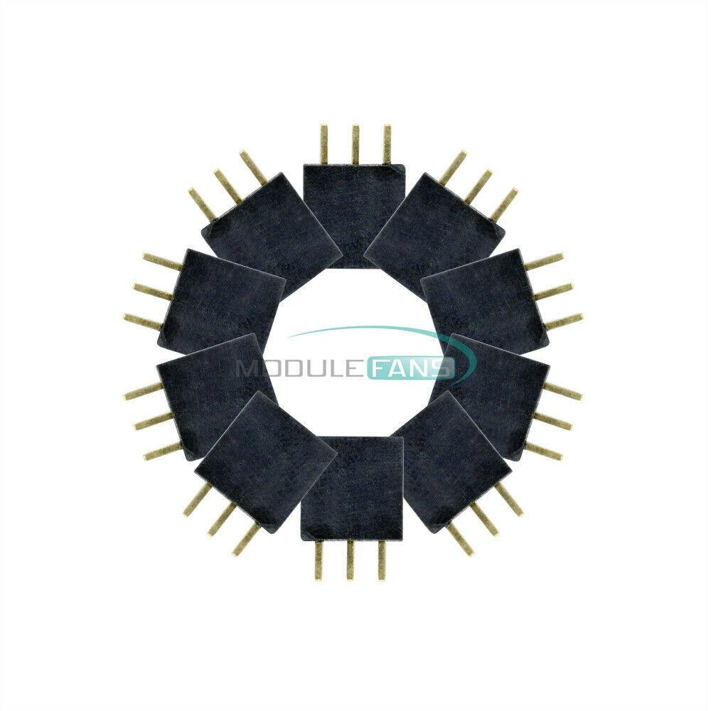 100PCS 2.54mm Header Single Row 1x3 Pins Female Straight Connector