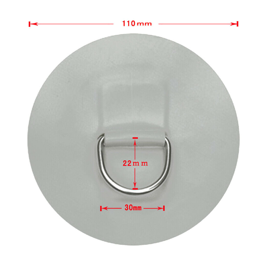 8pcs D- Pad PVC Patch Shock Cord for Kayak Canoes Kit Inflatable Boat