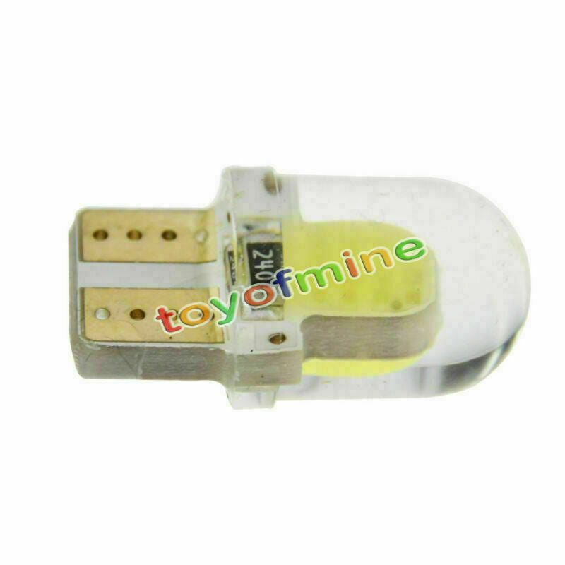 2x White T10 194 168 W5W 3W 8 SMD COB Super Bright SILICA LED Light Bulb DC 12V