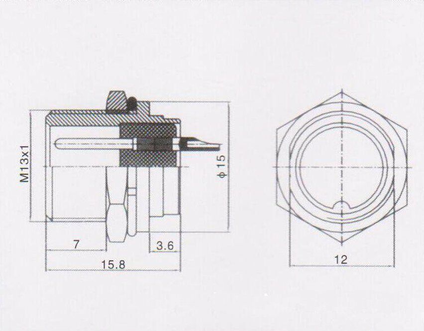 GX12 Screw Type Electrical Socket Connector Aviation plug Male And Female 5Pin